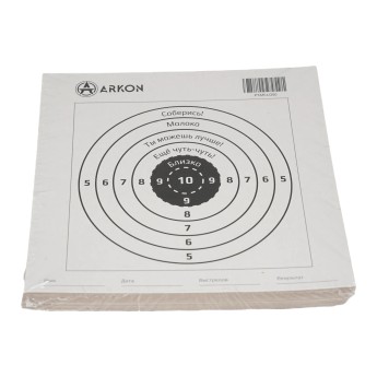 Мишень ARKON для пневматики с надписями (50 шт./уп.)